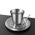 thumbnail image 3 of Juego de Taza de Café, Taza de Café de Acero inoxidable Fácil de Limpiar 80 ml Elegante para Casa, 3 of 7