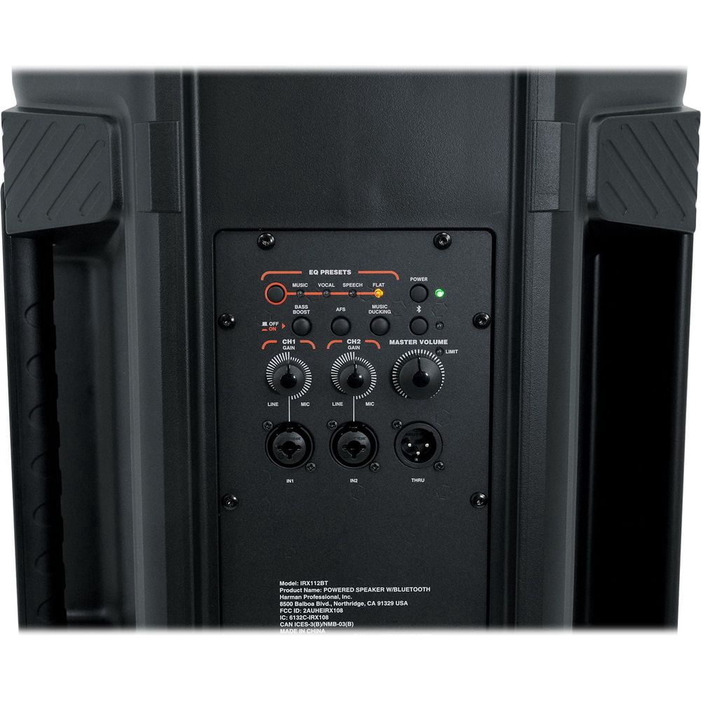 (2) JBL IRX112BT 12" 1300w Powered DJ Portable PA Speakers w/ Bluetooth+Stands