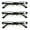3 Black, variant on 3 Pairs Lightweight Rectangular Unisex Readers with Spring Hinge - Clear Blue Black Reading Glasses - Spring Hinge 1.00