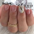 thumbnail image 1 of Fofosbeauty 24pcs Press on False Nails, Square Fake Acrylic Nails, French Glass Smudge, 1 of 8