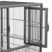 Yaheetech 41.5H Stackable Wide Bird Cage with Rolling Stand,Black