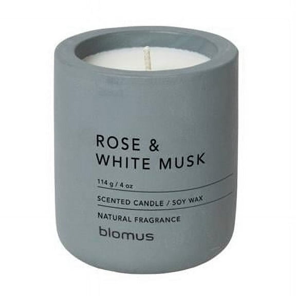 Blomus  Fragra Candle Small Flintstone with Rose & White Musk Scent