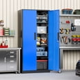 thumbnail image 7 of SOLAURA 71" Metal Garage Storage Cabinet with Locking Doors and Adjustable Shelves for Home, Office(Black Blue), 7 of 7