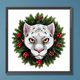thumbnail image 1 of 5D bricolaje taladro redondo completo diamante pintura Critter corona leopardo decoración del hogar FLhrweasw Nuevo, 1 of 9