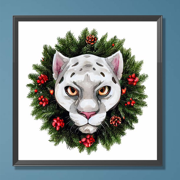 5D bricolaje taladro redondo completo diamante pintura Critter corona leopardo decoración del hogar FLhrweasw Nuevo