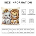 thumbnail image 5 of JEUXUS Aesthetic Decorative Watercolor Animal Sunflower Sherpa Short Plush Pillowcase White, 5 of 5