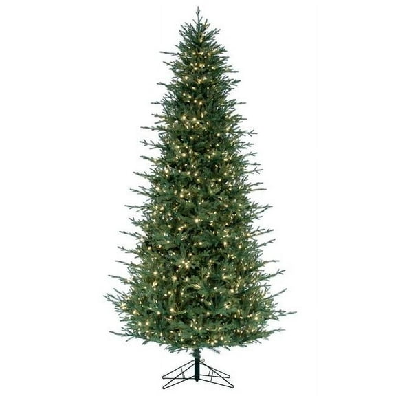 Vickerman A110286LED 9.5 ft. x 60 in. Slim Itasca Fraser Fir 1050 Warm White Artificial Pre-Lit Christmas Tree, Green