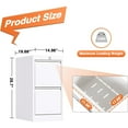 thumbnail image 2 of AOBABO 2 Drawer Vertical Metal File Cabinet w/Lock, Fully Assembled, White, 2 of 9