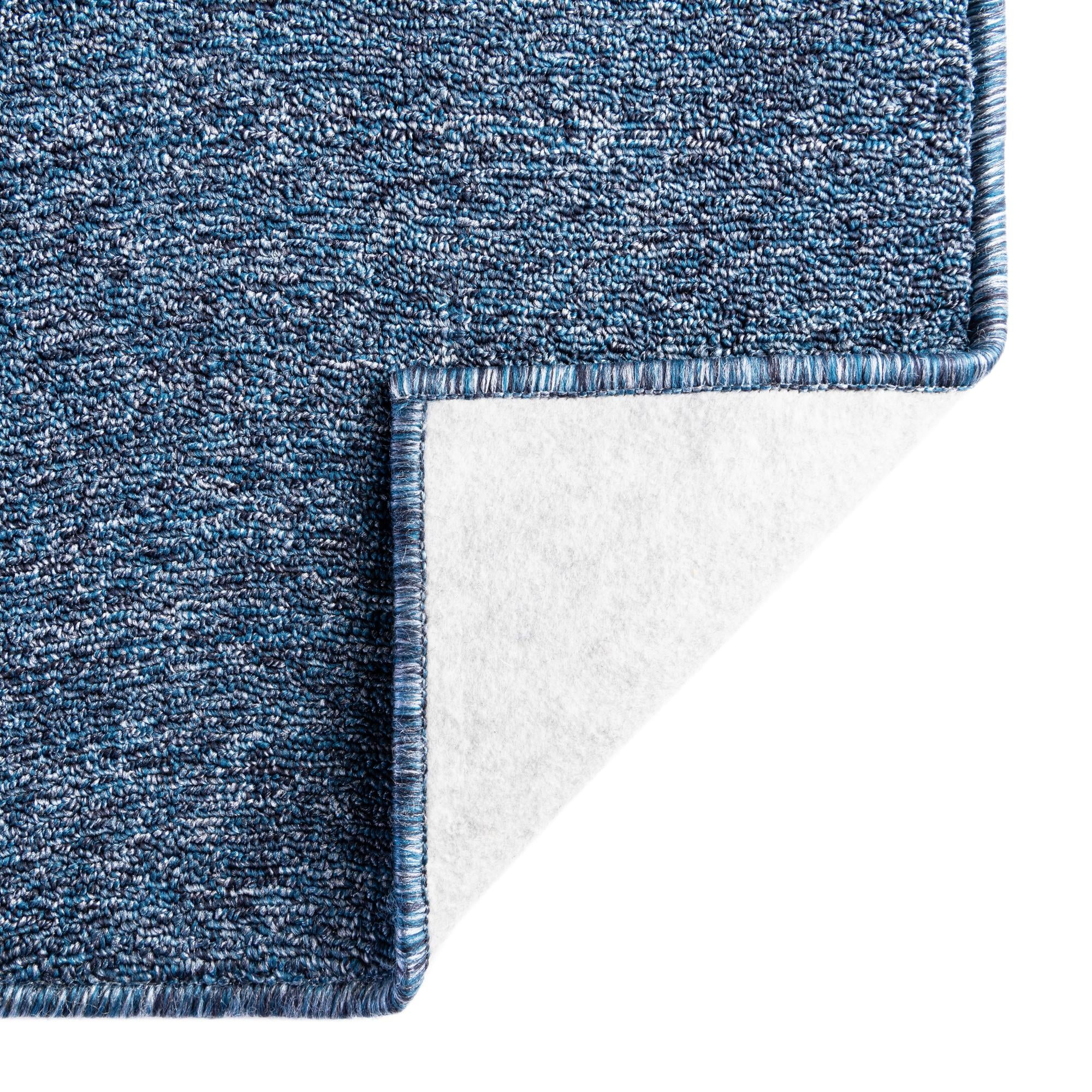 Unique Loom Everyday Solid Collection Area Rug - Mono (7' Square Azure Blue)