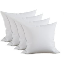 Mocassi 16 x 16 Pillow Inserts (Set of 6) Square Form Throw Pillow Inserts  with Poly-Cotton Shell and Siliconized Fiber Filling - Ideal for Couch and  Bed Pillows, 16 x 16 inch 