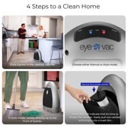 EyeVac Home Touchless Vacuum Automatic Dustpan - Fast & Powerful - Corded Canister Vacuum, Bagless
