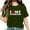 Army Green, variant on Fesfesfes T Shirt Pack I love my husband Womens Work Tops Girls Short Sleeve Out Blouse Valentine's Day Letter Print Gift Shirt T-Shirt Tops Womens Turtleneck Bodysuit 8(L)