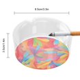 thumbnail image 2 of Round Glass Ashtray 8.5×3.5in Non-Bubble Anti-Rolling Edge Smooth Not Hurt Hands For Living Room Bedroom Work Hotel Office Car Red Tie Dye Background Rainbow Colors (5), 2 of 8