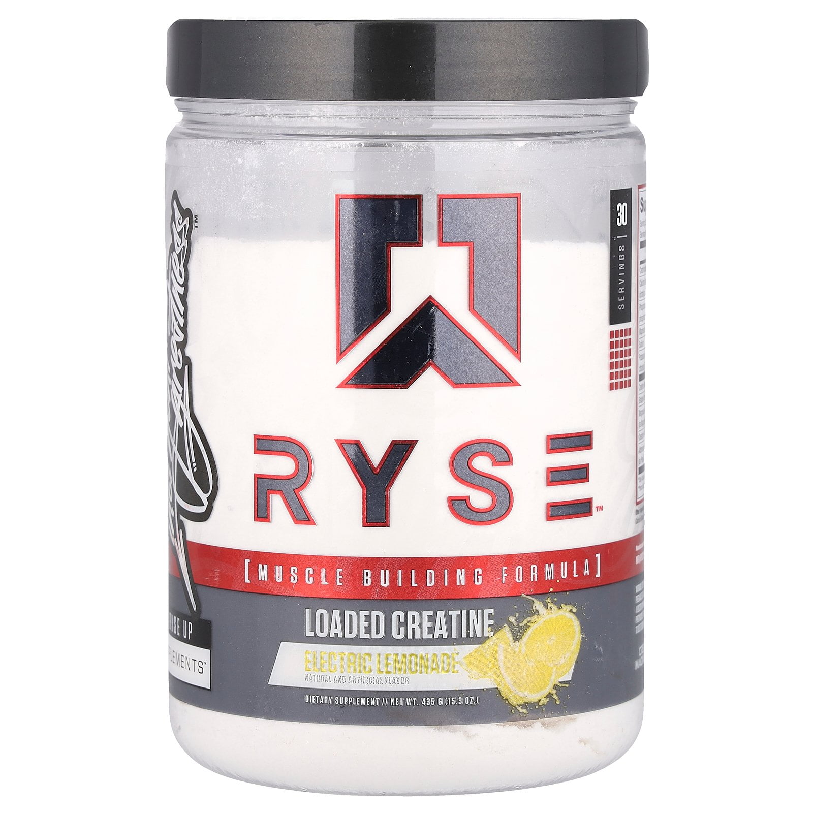 RYSE Creatine Powder for Men & Women - Electric Lemonade - 30 Servings