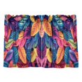 thumbnail image 7 of Yayeee Kitchen Curtains Tier Pair Light Filtering 27"x24" Rod Pocket Short Cafe Window Panel, Colorful Art Leaves Pattern, 7 of 7