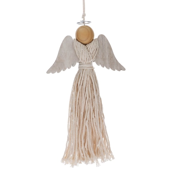 Cream Tassel Angel Christmas Ornament, 8.5", by Holiday Time