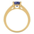 thumbnail image 4 of 2.32 ct Oval Cut Simulated Tanzanite Solitaire with Accents Engagement Ring for Women in 18K Yellow Gold, 4 of 5