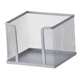 thumbnail image 1 of Metal Mesh Note Box - 80mm, 8cm Height, Black/Silver, Desktop Debris Storage, 1 of 5