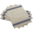 thumbnail image 2 of Juego de mesa de comedor de 6 manteles de vinilo de tejido cruzado antideslizantes, resistentes al calor, color azul, lavables y fáciles de limpiar, 2 of 5