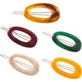 thumbnail image 1 of 5 pinzas para el cabello ovaladas, de resina ámbar, pinzas para el cabello vintage, accesorios para el cabello para niñas (marrón, beige, morado oscuro, verde, amarillo) Sincero Electrónica, 1 of 5