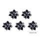 thumbnail image 3 of Flores navideñas de tela tejida negra | Juego de 5 piezas para coronas y adornos para árboles | Adornos florales navideños de 13 cm | Accesorios festivos para el hogar, 3 of 6