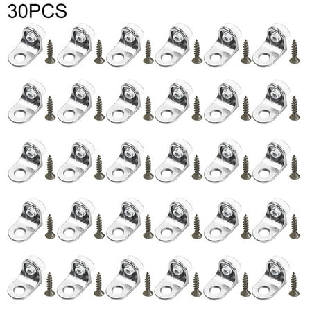 

30pcs Support Pegs Brace Screw Fixing Zinc Alloy Right Angle Glass Shelf Bracket