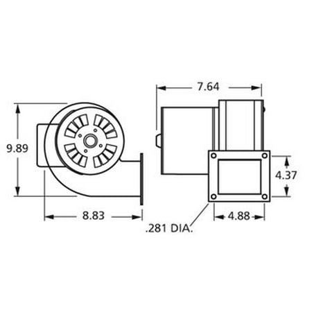 

Centrifugal Blower 230V Fasco # B45227-2 (Dayton Reference 4C869 1TDR4)