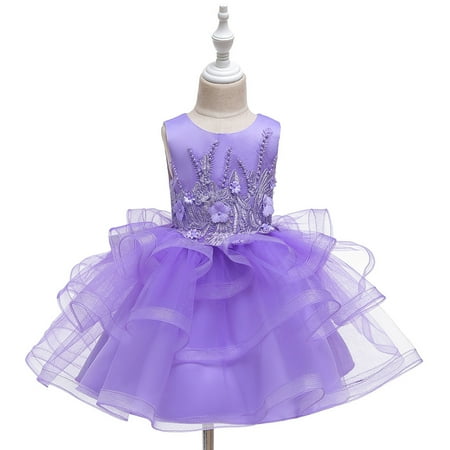 

Hunpta Girls Bridesmaid Princess Floral Gown Pageant Kids Birthday Dress Party Wedding Girls Dress&Skirt