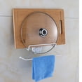 thumbnail image 6 of CATIEBYE 1Set Kitchen Paper Towel Holder Stand Suction Cup Mounting Wire Coating 11.8x3.9x3.5in, 6 of 8