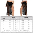 thumbnail image 2 of Falda Faldas de malla sexy para cubrir la playa con dobladillo de borla de ganchillo suave para mujer (negro L) Kuymtek Negro T L para Mujer, 2 of 5
