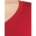 thumbnail image 4 of Terra & Sky Women's Plus Size V-Neck T-Shirt with Long Sleeves, 4 of 5