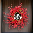 thumbnail image 1 of Spring European Style Simulated Orchid Flower Wreath Exquisitely Crafted Non Fading Design For Front Door Porch Wall Home Indoor Outdoor Wedding Festival Holiday Party Decor Housewarming Gifts, 1 of 9