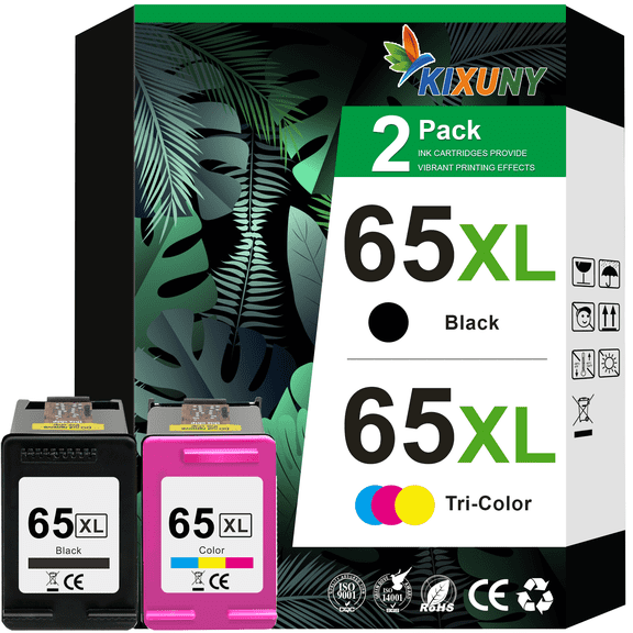 65XL Ink Cartridge Compatible for HP 65 Ink Cartridge for Ink 65 for 65XL Ink Cartridge ( Black, Tri-Color)