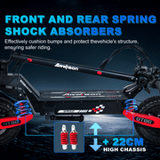 1200W Electric Scooter For Adults,48V/23.4AH,Top Speed 28MPH,40Miles 11 Off-Road Tires Folding City Commuting EScooter With Shock Absorption