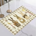 thumbnail image 5 of SDJMa Easter Placemats for Dining Table Decorations, Buffalo Plaid Rabbit Bunny Spring Floral Rustic Farmhouse Washable Table Mats for Spring Easter Party Favors Supplies, 5 of 9