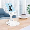 thumbnail image 5 of PAYOHTO Phone Stand for Desk Basketball Player Splash Silhouette Circular Bottom Rotates Adjustable Foldable 360° Rotation Charging Port Anti Slip for Video Calls Work, 5 of 7