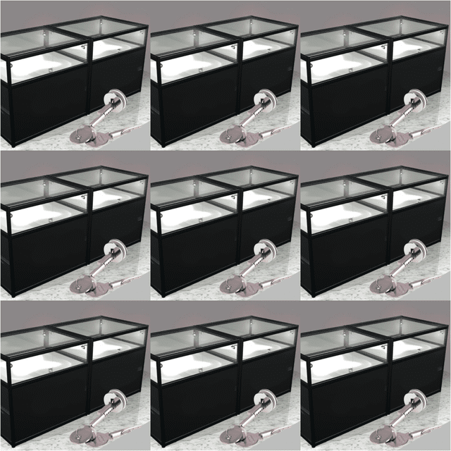 Cerradura de vidrio, aleación de zinc, escaparate, vitrina de vidrio con empuje, cerradura de cilindro cromada