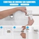 thumbnail image 3 of Cortina de Baño sin Gancho con Forro a Presión, de Tela Gofre, Doble Capa, Impermeable y Lavable, Cortina Regadera Antimoho para Hogar, Baño (Blanco), 3 of 4