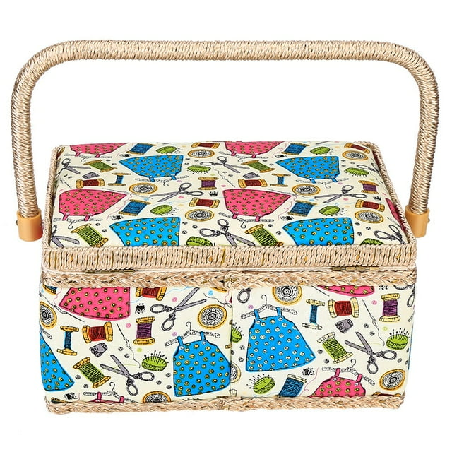 Fabric Sewing Basket,Craft Sewing Tool Needle Sewing Basket Household Storage Box Elevate Your Experience