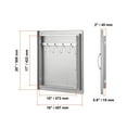 thumbnail image 4 of VEVOR BBQ Access Door, 18W x 20H Inch Single Outdoor Kitchen Door, Stainless Steel Flush Mount Door, Wall Vertical Door with Handle and Hook, for BBQ Island, Grilling Station, Outside Cabinet, 4 of 9