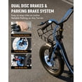 thumbnail image 5 of ActBest Folding 3‑Wheel Electric Tricycle for Adults/Seniors, 18"x3.0" Fat Tire E‑Trike, 750W(Peak1200W),48V 10.4Ah Battery, Ideal for Grocery Shopping, Walking Dogs, Carrying Cargo, Black, 5 of 8