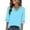 c01Blue, variant on Womens Tops Eyelet Lace V Neck Bell Sleeve Blouses Dressy Casual Work Shirt Loose Fit Summer Spring Fashion Clothing Blue M