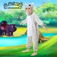 thumbnail image 4 of Hippo Onesie Kids Unisex Animal One piece Pajamas Polyester sleepwear Grey Outfit for Gilrs and Boys 10-12 Years, 4 of 6