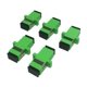 thumbnail image 1 of Cerrxian Sc Adaptador De Fibra Óptica Monomodo Sc Hembra A Sc Hembra Apc Simplex Acoplador De Fibra Óptica Monomodo Adaptador De Conector De Internet De Red Con Panel De Montaje (Verde, Paquete De 5), 1 of 5