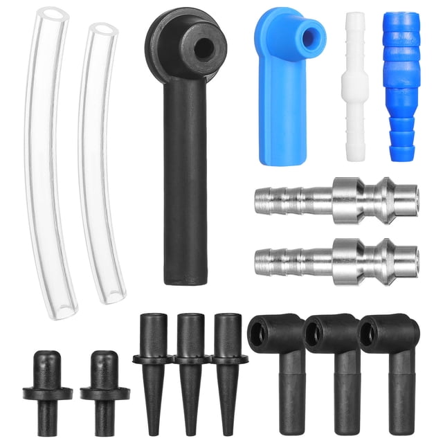 Minkissy 16Pcs Brake Bleeding Kit With Adapter Assorted Color Brake Fluid Change Tool 2.4x0.7x0.7in