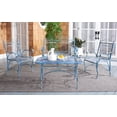 thumbnail image 2 of Safavieh Adult 4 Piece Metal with Loveseat and 2 Chairs Coffee Table, Antique Blue/Blue, 2 of 9