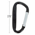 thumbnail image 7 of 6 Pack Aluminum Multi-Color Carabiner Spring Clip Keychain Black Medium, 7 of 7