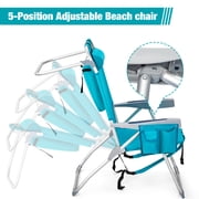 Folding Backpack Beach Chair, High Back Beach Chairs for Adults,Lightweight Portable Camping Chair,Backpack Beach Chair