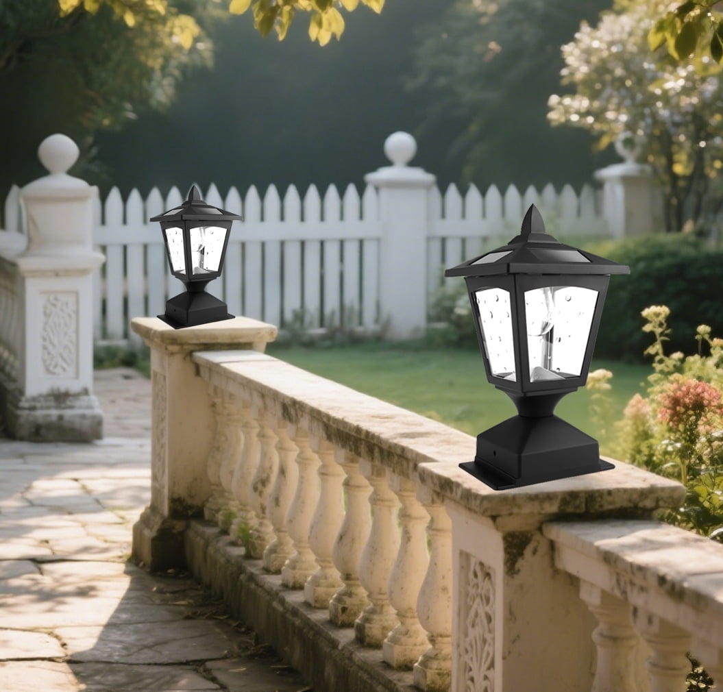 Solar Post Cap Lights for 4x4 Wood Fence - Waterproof Outdoor LED Deck Lights,Dusk to Dawn Auto on/off, Warm White Solar Powered Lights for Patio, Garden, Pathway, Yard, and Dri