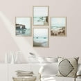 thumbnail image 2 of PixonSign Framed Wall Art, Rocky Storm Cloud Sky Beach Ocean Posters, Set of 4 Landscape Colorful Wall Decor Prints, Nature Artwork Wilderness Wall Décor for Living Room, Bedroom - 12"x16" Natural, 2 of 5